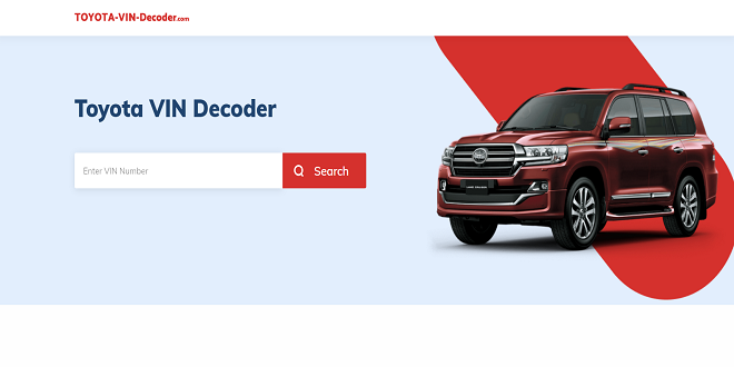 Follow this tutorial for Toyota-VIN-Decoder